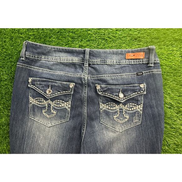 YMI Women’s Bootcut Jeans Sz 14 Blue Medium Wash Stretch Denim Mid Rise - Picture 6 of 11